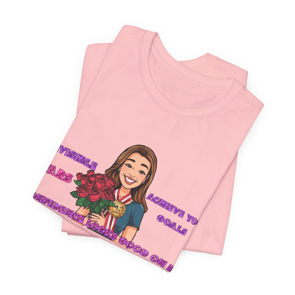 Women T-Shirt—Confidence Looks Good On Me”
