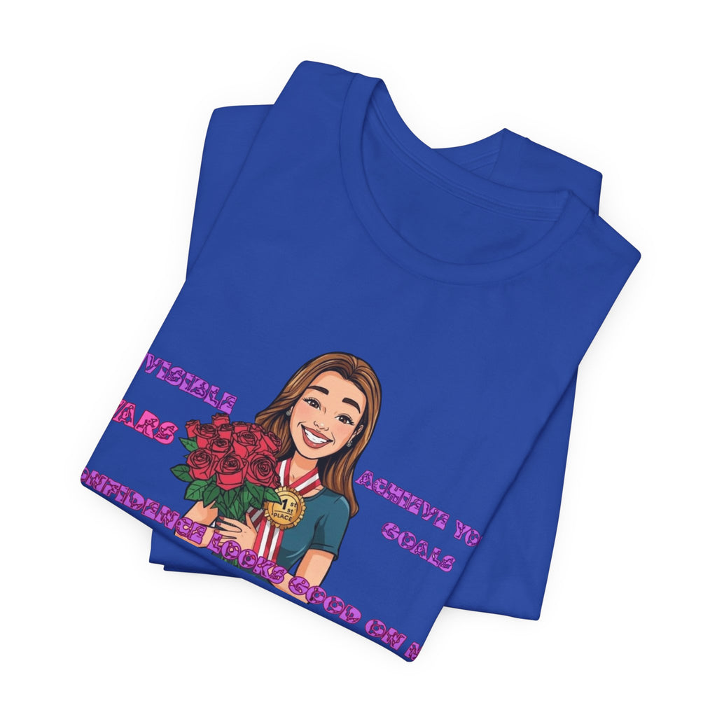 Women T-Shirt—Confidence Looks Good On Me”